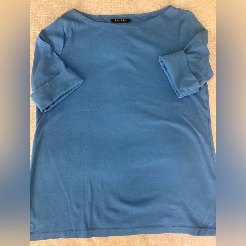 Vibrant blue Ralph Lauren t shirt - a definite stand out for your wardrobe